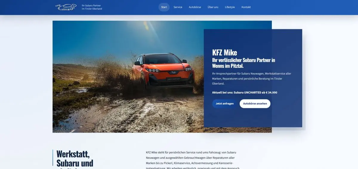 Website KFZ Mike