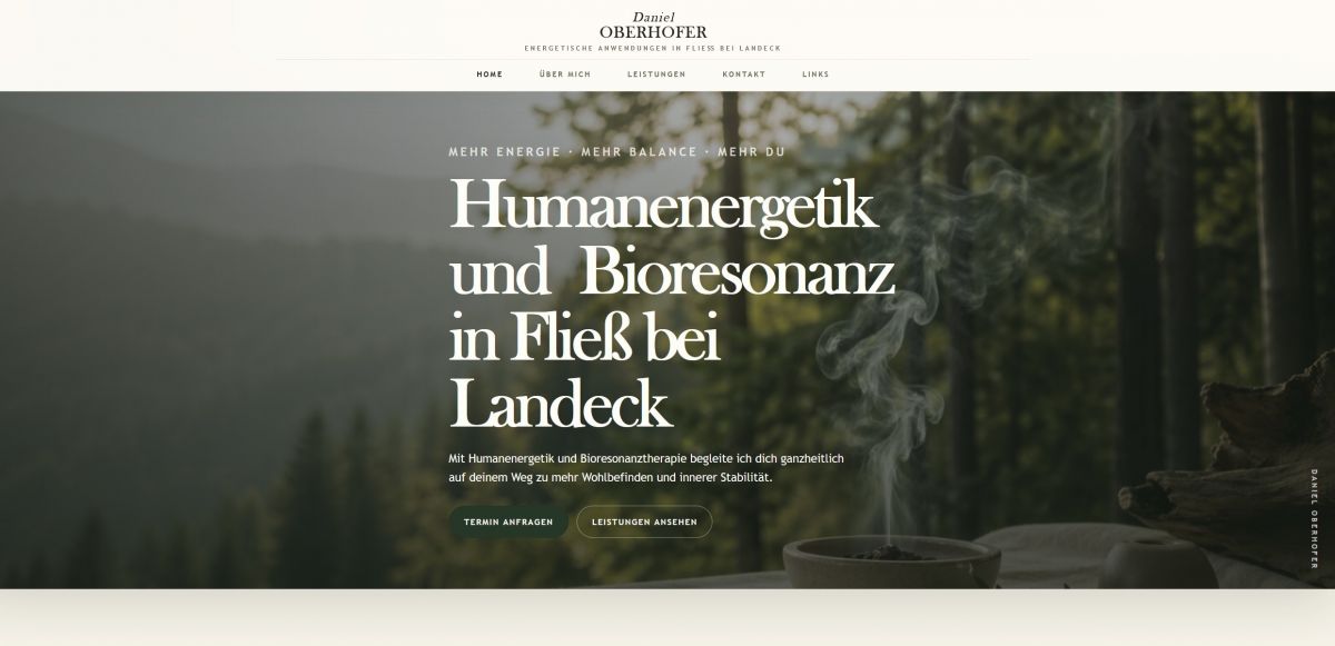Daniel Oberhofer - Humanenergetiker - Bioresonatztherapie