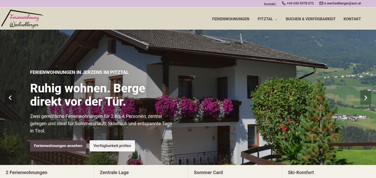 Pitztaler Unterkunft